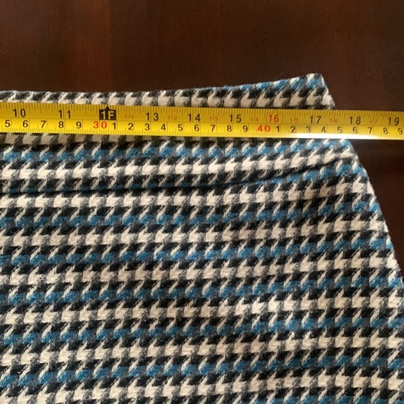Talbots Houndstooth Wool Blend Lined Short Pencil Skirt Size 14 P - Picture 8 of 11